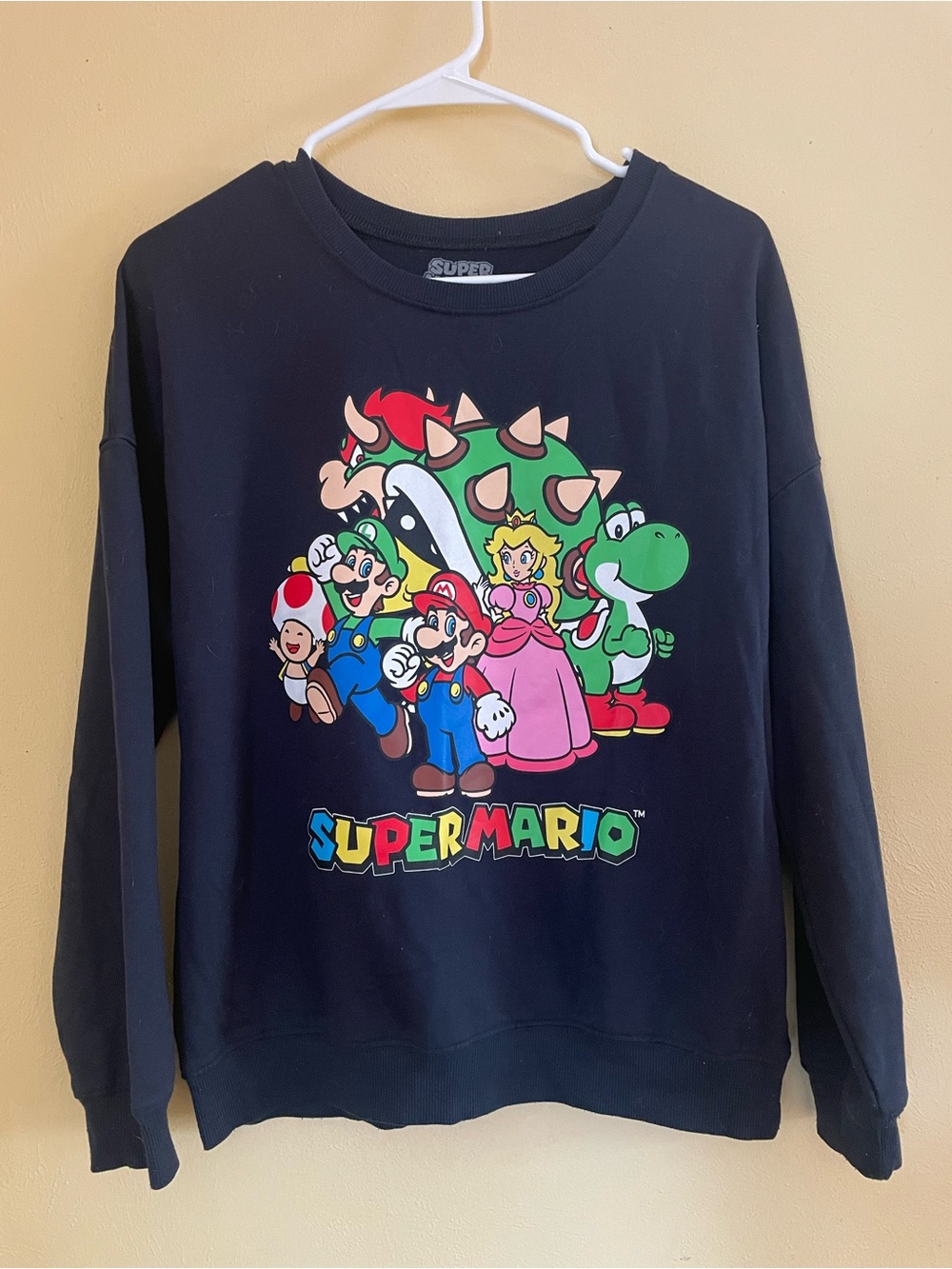 Nintendo Dark Blue Super Mario Character Crewneck Sweatshirt
